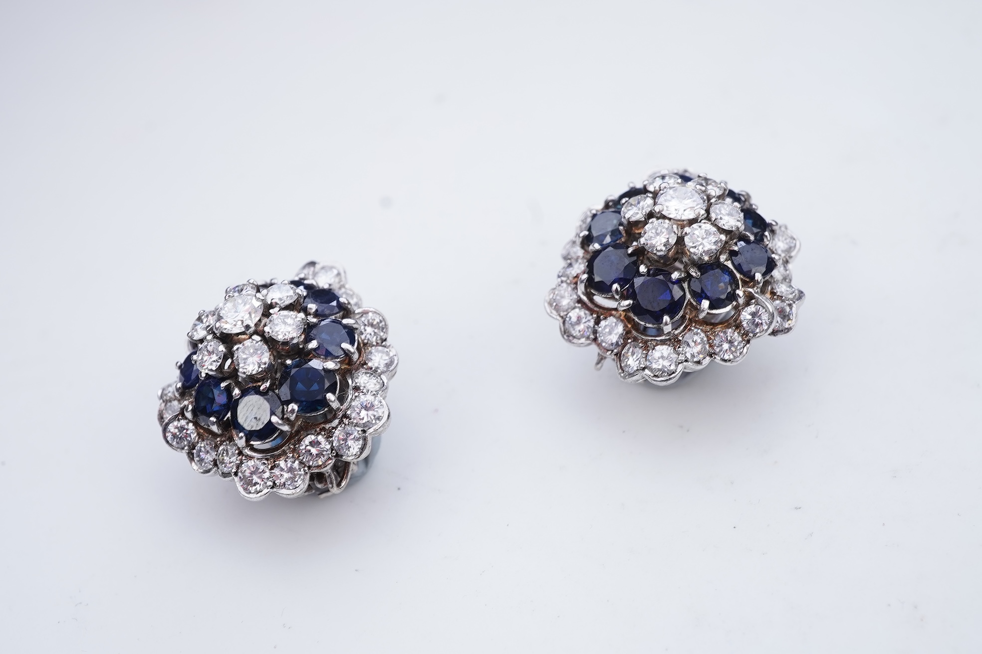 Vourakis, a sapphire and diamond demi-parure, mid-late 20th century